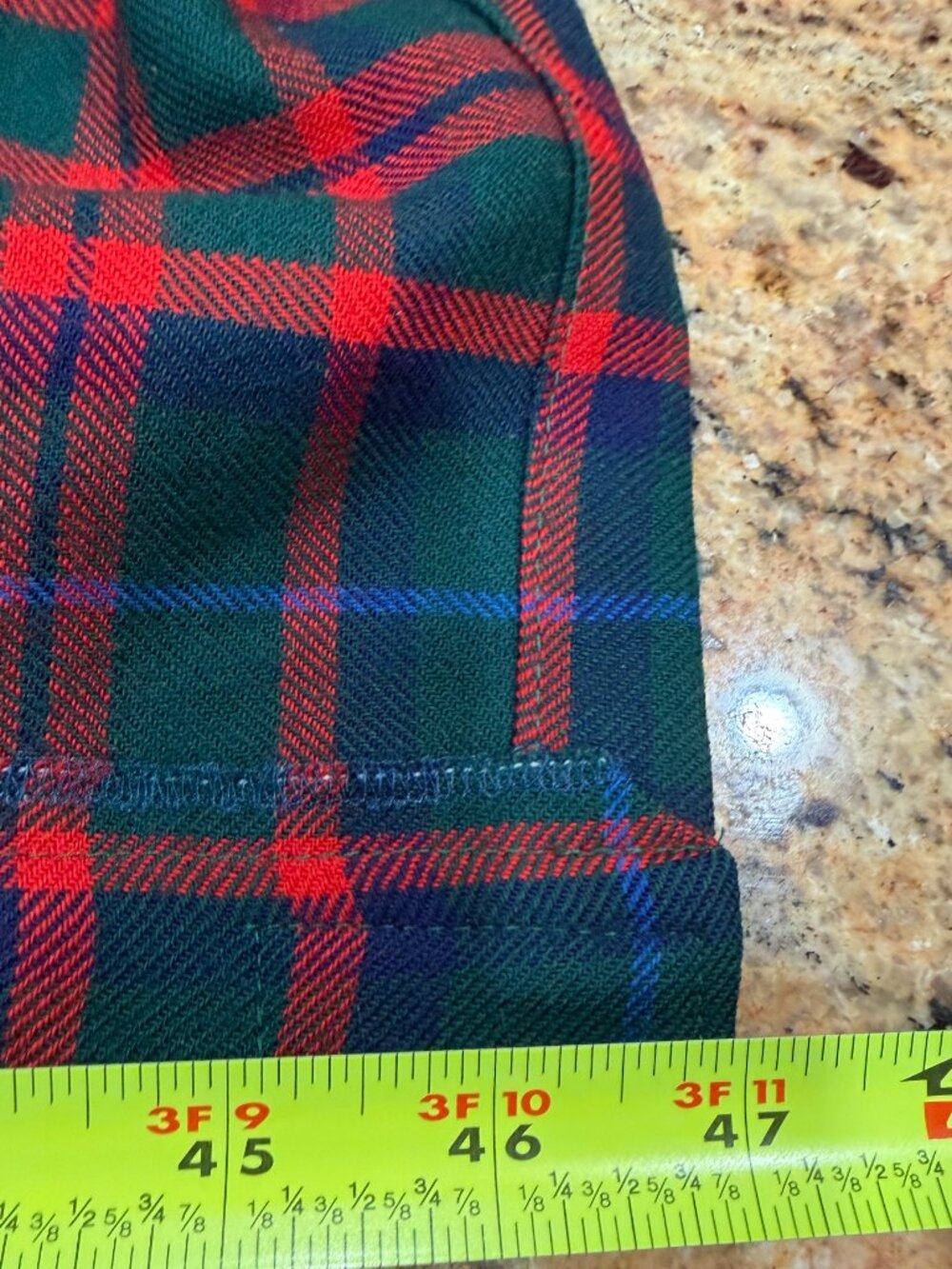Vintage LL Bean 100% Wool Tartan Kilt Skirt 16P EUC Leather Straps Rare Scotland - Picture 6 of 7